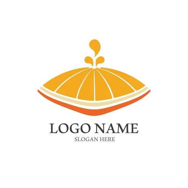 Diseño Del Logo Naranja Icono Vectorial Ilustración Diseño — Archivo Imágenes Vectoriales
