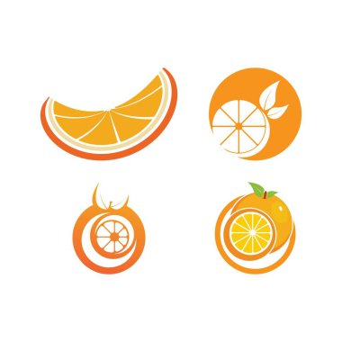 Turuncu logo tasarımı Vektör simgesi çizimi