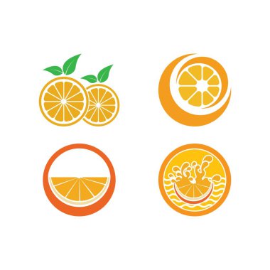 Turuncu logo tasarımı Vektör simgesi çizimi