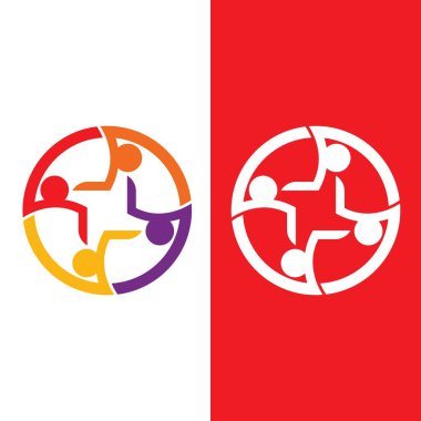 Topluluk, ağ ve sosyal simge tasarım şablonu