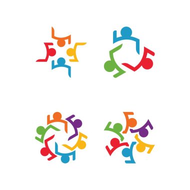 Topluluk, ağ ve sosyal simge tasarım şablonu