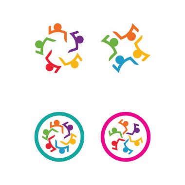 Topluluk, ağ ve sosyal simge tasarım şablonu