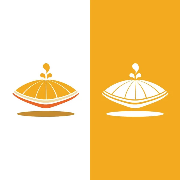 Turuncu Logo Tasarımı Vektör Simgesi Çizimi — Stok Vektör