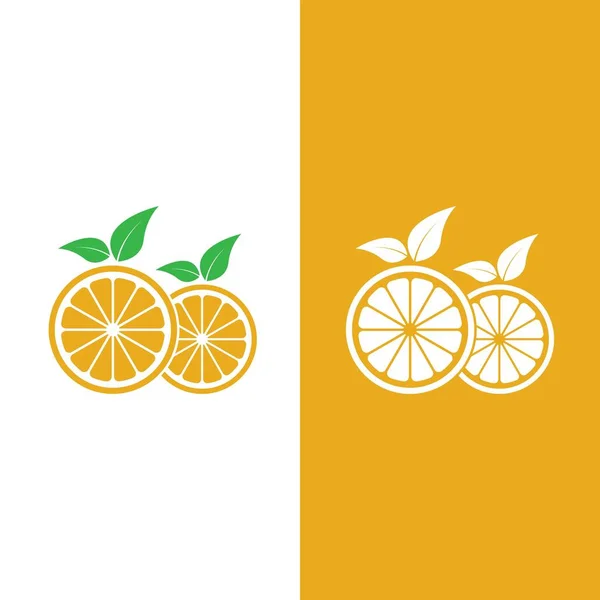 Diseño Del Logo Naranja Icono Vectorial Ilustración Diseño — Vector de stock