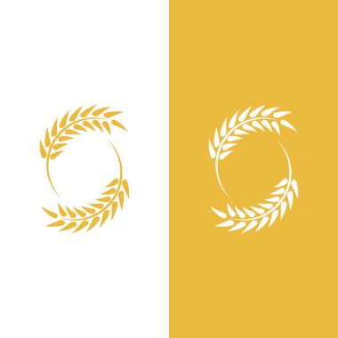 Buğday logosu vektör illüstrasyon tasarımı
