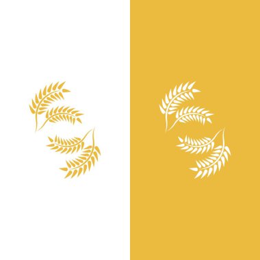 Buğday logosu vektör illüstrasyon tasarımı