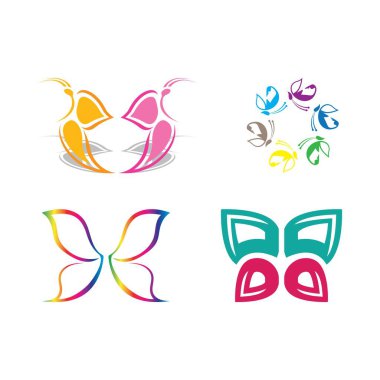 Butterfly logo icon vector design illustration