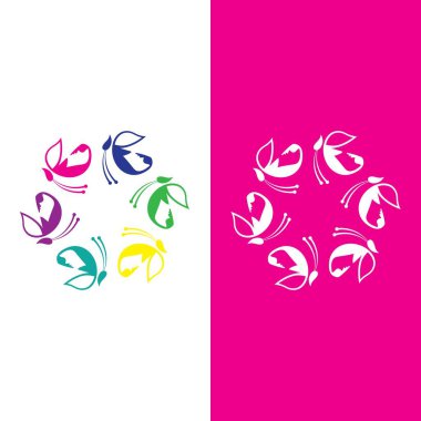Butterfly logo icon vector design illustration