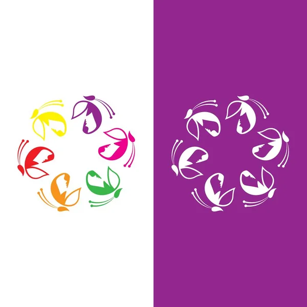 Butterfly Logo Icon Vector Design Illustration — стоковый вектор