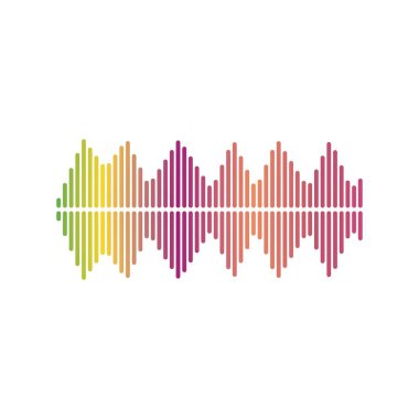 Ses dalgaları vektör çizim şablonu