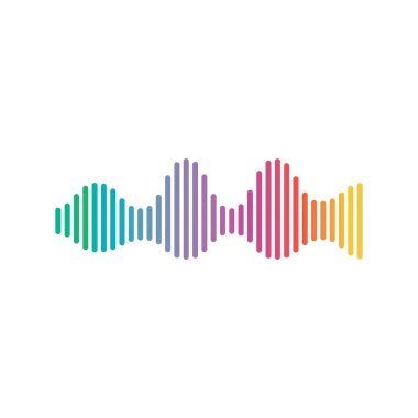 Ses dalgaları vektör çizim şablonu