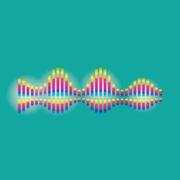 Шаблон Векторной Иллюстрации Звуковых Волн — стоковый вектор