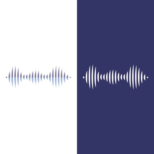 Sound Waves Vector Illustration Design Template — Stock Vector