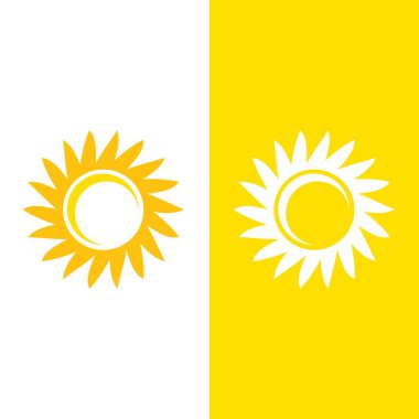 Güneş Vektörü illüstrasyon Simgesi Logo Şablonu tasarımı