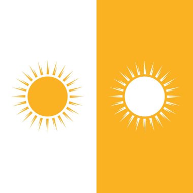 Güneş Vektörü illüstrasyon Simgesi Logo Şablonu tasarımı