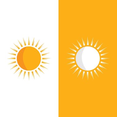 Güneş Vektörü illüstrasyon Simgesi Logo Şablonu tasarımı