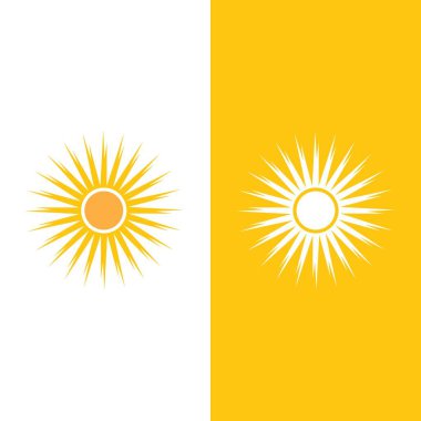 Güneş Vektörü illüstrasyon Simgesi Logo Şablonu tasarımı