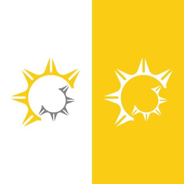 Güneş Vektörü illüstrasyon Simgesi Logo Şablonu tasarımı