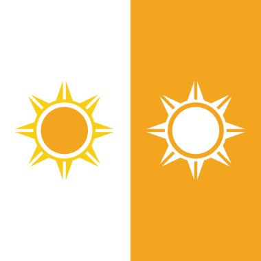 Güneş Vektörü illüstrasyon Simgesi Logo Şablonu tasarımı