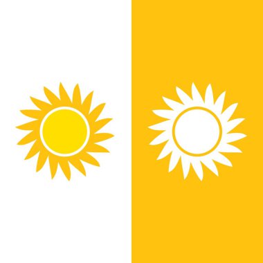 Güneş Vektörü illüstrasyon Simgesi Logo Şablonu tasarımı