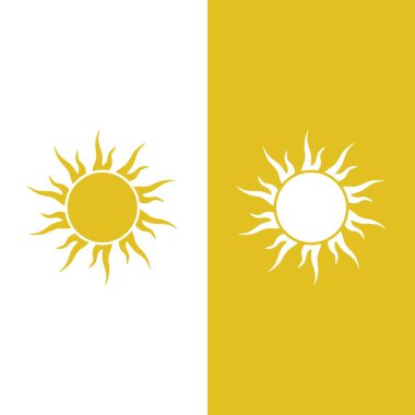 Güneş Vektörü illüstrasyon Simgesi Logo Şablonu tasarımı