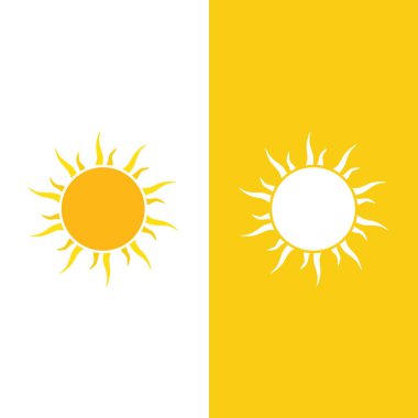 Güneş Vektörü illüstrasyon Simgesi Logo Şablonu tasarımı