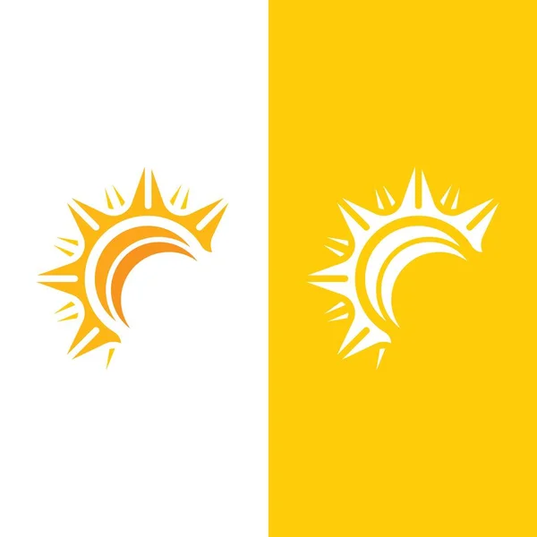 Sun Vector Ilustração Icon Logo Template Design — Vetor de Stock