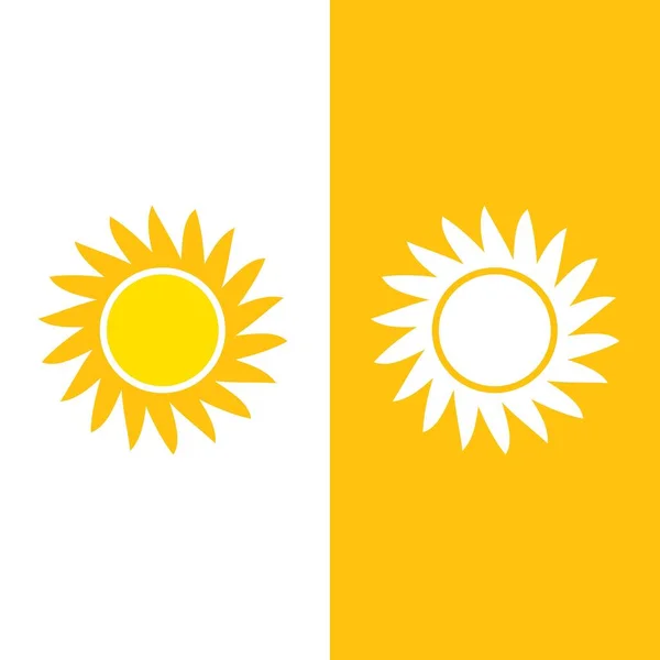 Sun Vector Ilustração Icon Logo Template Design — Vetor de Stock
