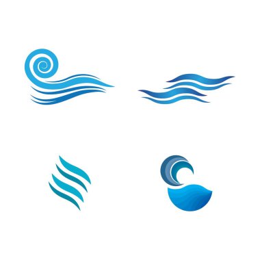 Dalga plaj vektör çizim logosu