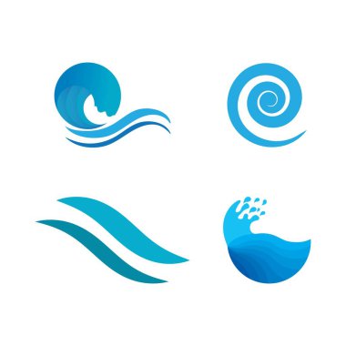 Dalga plaj vektör çizim logosu