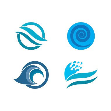 Dalga plaj vektör çizim logosu