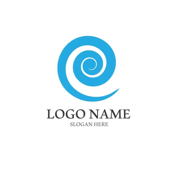 Vague Plage Vecteur Illustration Design Logo — Image vectorielle