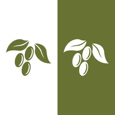 zeytin ikonu vektör çizim şablonu