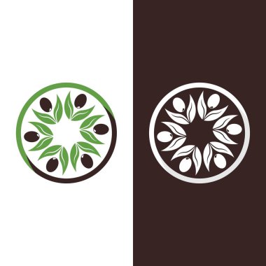 zeytin ikonu vektör çizim şablonu