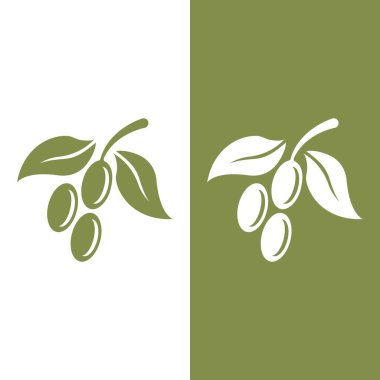 zeytin ikonu vektör çizim şablonu