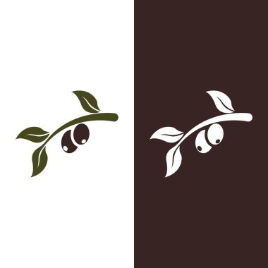 zeytin ikonu vektör çizim şablonu