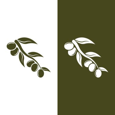 zeytin ikonu vektör çizim şablonu