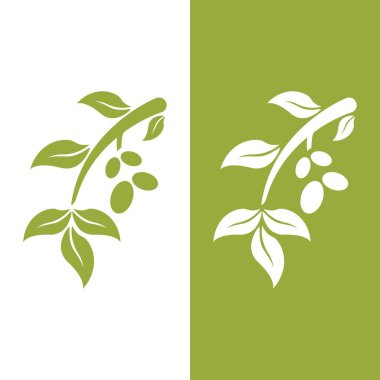 zeytin ikonu vektör çizim şablonu