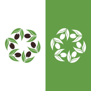 zeytin ikonu vektör çizim şablonu