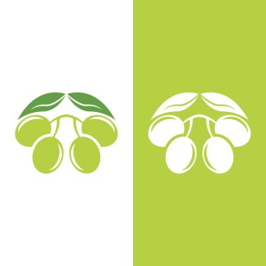 zeytin ikonu vektör çizim şablonu