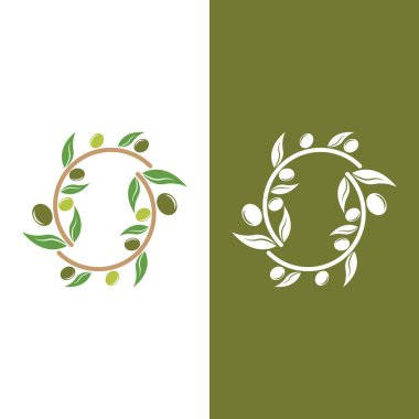 zeytin ikonu vektör çizim şablonu