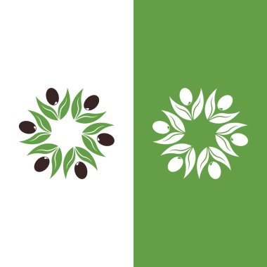 zeytin ikonu vektör çizim şablonu