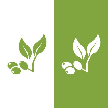 zeytin ikonu vektör çizim şablonu