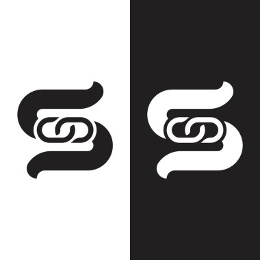 S harfi logo tasarım vektörü