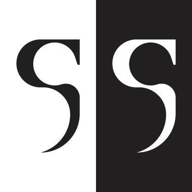 S harfi logo tasarım vektörü