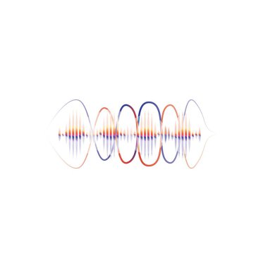 Ses dalgaları vektör çizim şablonu