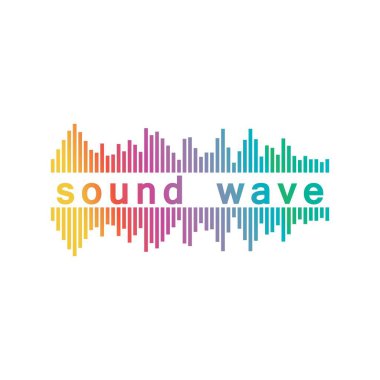 Ses dalgaları vektör çizim şablonu