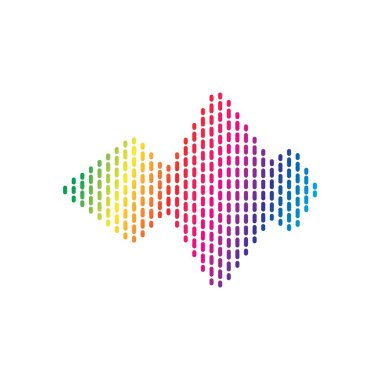 Ses dalgaları vektör çizim şablonu