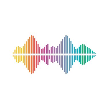 Ses dalgaları vektör çizim şablonu