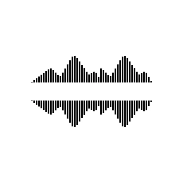 Sound Waves Vector Illustration Design Template — Stock Vector